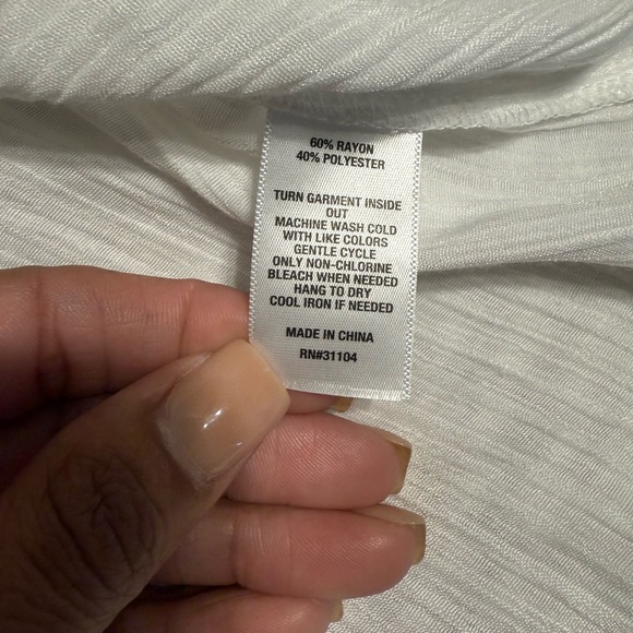 NWOT Wonderly White Women's Top Size XXL - Picture 5 of 7